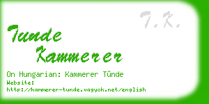 tunde kammerer business card